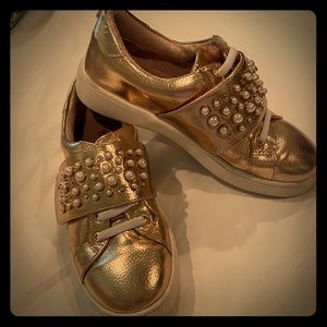 Michael Kors kids rose gold sneakers